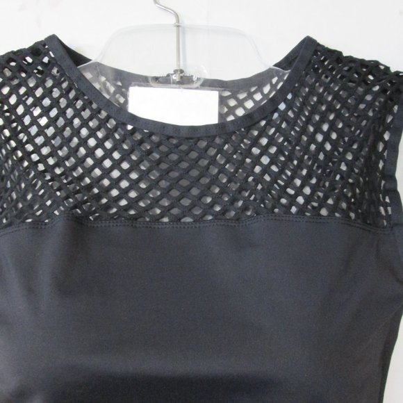 Leotard New Women's XL Dance Ballet Gymnastics Jazz Black Danshuz Fishnet Mesh - Picture 4 of 6